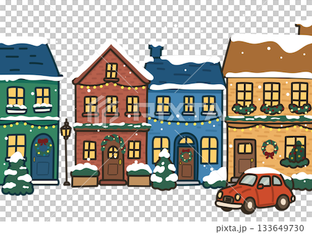 Christmas cityscape illustration 133649730