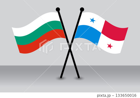 Bulgaria vs. Panama Crossed Flags: International Relations and Competition Graphics. 133650016