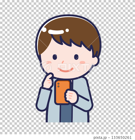 A "plain-clothed adult" man using a smartphone A "plain-clothed adult" man using a smartphone 133650261