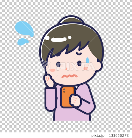 A "plain-clothed adult" woman using a smartphone 133650278
