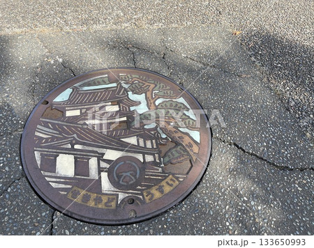 千葉県野田市にあるデザインカラーマンホール 千葉県野田市にあるデザインカラーマンホール 133650993