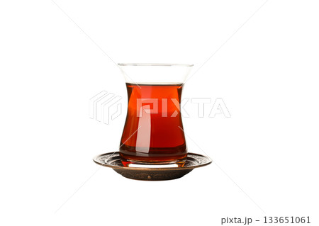 Sipping tea as a beloved drink for Ramadan celebrations, isolated, PNG Sipping tea as a beloved drink for Ramadan celebrations, isolated, PNG 133651061