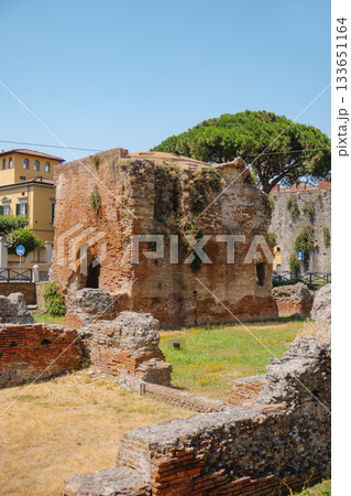 the ancient Bagni di Nerone ruins in Pisa, Italy 133651164