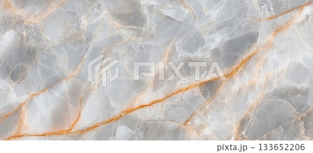 Elegant Light Grey Marble Texture Background with Brown Vein Pattern for Luxurious Interior Design 133652206