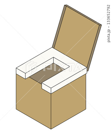 防災用・災害用の家庭用組み立てダンボールトイレのイラスト 防災用・災害用の家庭用組み立てダンボールトイレのイラスト 133652792