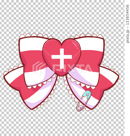 Medical-themed ribbon and safety pin included 133654456