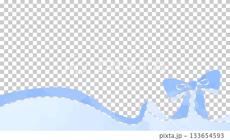 Ribbon decoration frame, background, watercolor style color 133654593