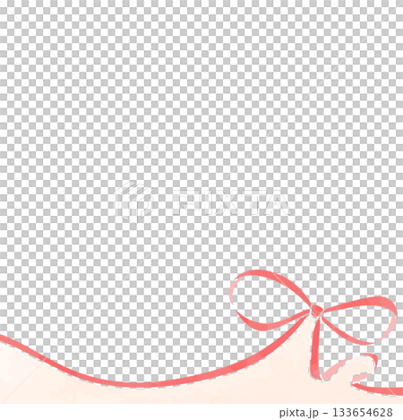 Ribbon decoration frame, background, watercolor style color, square size Ribbon decoration frame, background, watercolor style color, square size 133654628