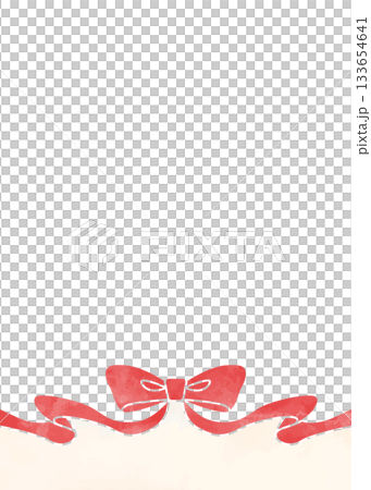 Ribbon decoration frame, background, watercolor style color, portrait orientation Ribbon decoration frame, background, watercolor style color, portrait orientation 133654641