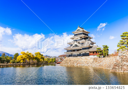 国宝　松本城　秋景 133654825