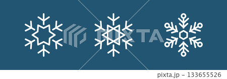 White snowflake icons. Winter holiday clipart collection for Christmas, New Year, and festive designs White snowflake icons. Winter holiday clipart collection for Christmas, New Year, and festive designs 133655526