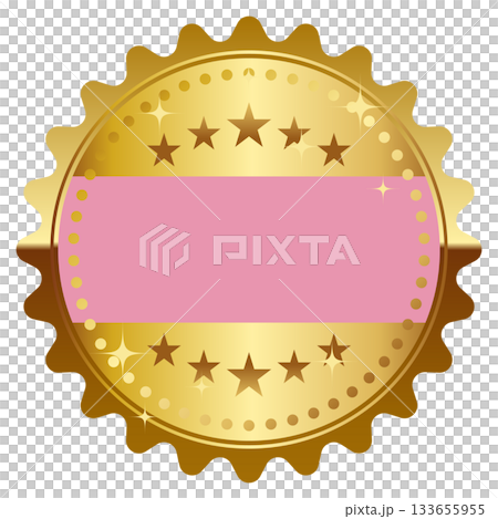 粉紅色和金色相間的奢華夢幻相框 133655955