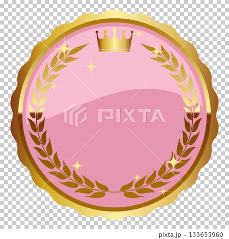 A luxurious, fairytale-like frame in pink and gold A luxurious, fairytale-like frame in pink and gold 133655960