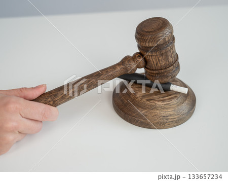 Judge's gavel and electronic cigarette. Tobacco heating system. Judge's gavel and electronic cigarette. Tobacco heating system. 133657234