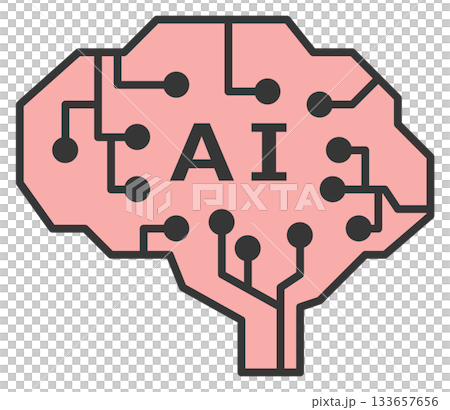 Illustration of AI that processes data and records and plays back human thoughts Illustration of AI that processes data and records and plays back human thoughts 133657656