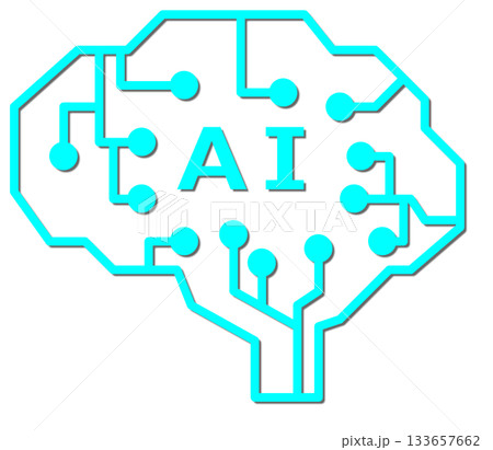 データ処理や人間の思考を記録再生するAIのイラスト データ処理や人間の思考を記録再生するAIのイラスト 133657662