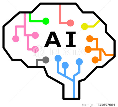 データ処理や人間の思考を記録再生するAIのイラスト データ処理や人間の思考を記録再生するAIのイラスト 133657664