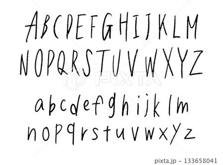 ラフな手書きのアルファベット 133658041