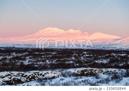 Winter landscape in Thingvellir National Park Winter landscape in Thingvellir National Park 133658844