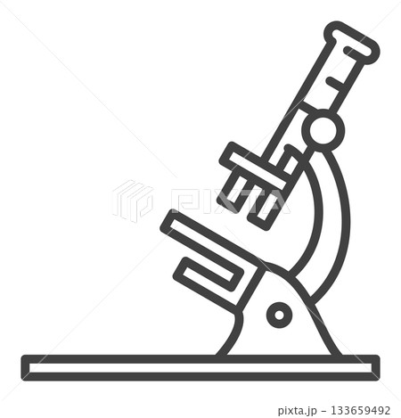 Microscope vector Chemistry outline icon or symbol 133659492
