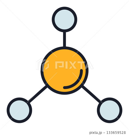 Chemistry molecular formula vector Education colored icon or logo element 133659528