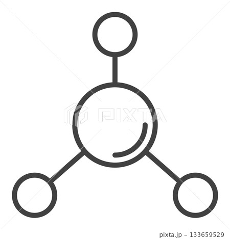 Chemistry molecular formula vector Education linear icon or symbol 133659529