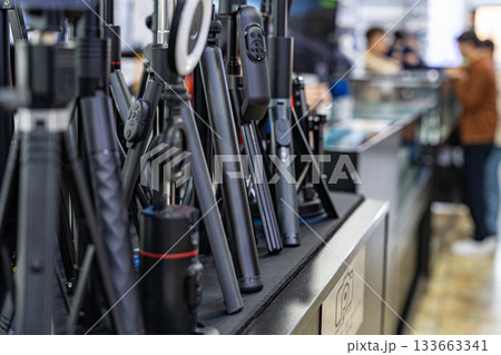 Display of Photography Accessories at a Store 133663341