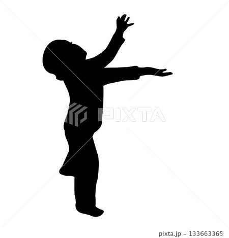 a girl body silhouette vector 133663365