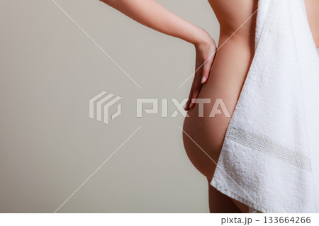 Woman ass vagin belly hide by towel. Woman ass vagin belly hide by towel. 133664266
