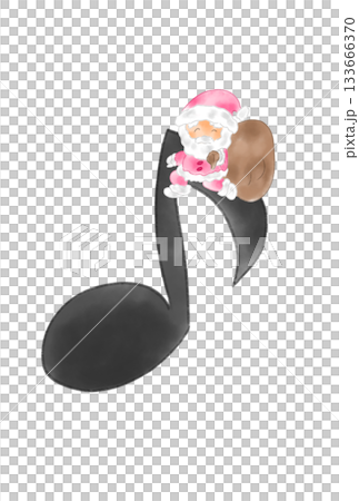 Musical note with Santa Claus Musical note with Santa Claus 133666370