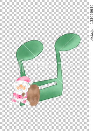 Musical note with Santa Claus Musical note with Santa Claus 133666630
