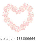 A romantic frame of delicate peach roses 133666666
