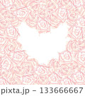 A card of delicate peach roses with a heart-shaped space for your text 133666667