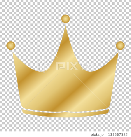 光沢のある金色クラウンのベクターイラスト 133667585