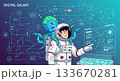 デジタル銀河を巡る、宇宙飛行士と相棒 133670281