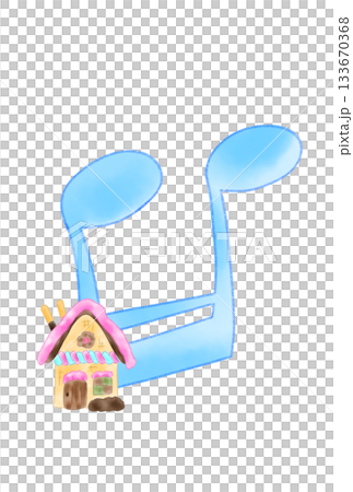 Musical note with a gingerbread house Musical note with a gingerbread house 133670368
