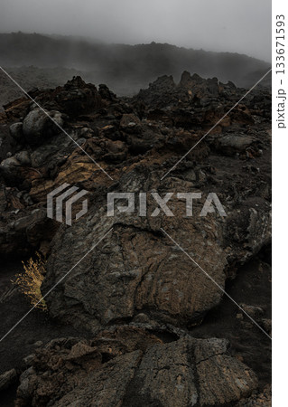 The texture of volcanic lava. Mount Etna. Sicily The texture of volcanic lava. Mount Etna. Sicily 133671593