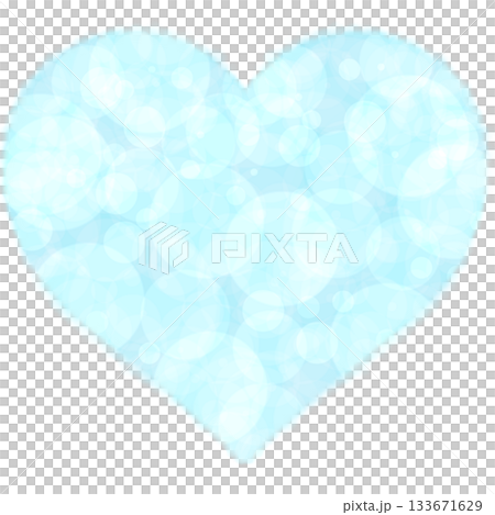 A soft, light blue, fairytale-like heart illustration material. A soft, light blue, fairytale-like heart illustration material. 133671629