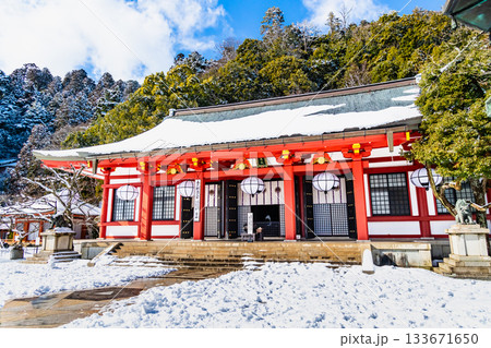 京都 冬の鞍馬寺 本殿金堂 京都 冬の鞍馬寺 本殿金堂 133671650
