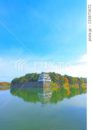 愛知県名古屋市、名古屋城西北隅櫓の風景 133671672