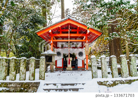 京都 冬の鞍馬寺 巽の弁財天 京都 冬の鞍馬寺 巽の弁財天 133671703