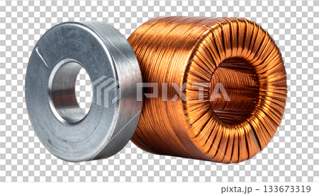 浮遊するコイルと磁石が示す電磁エネルギーの構造美 133673319