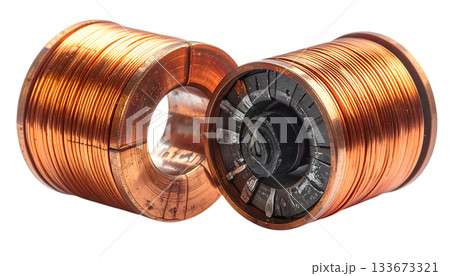 浮遊するコイルと磁石が示す電磁エネルギーの構造美 133673321