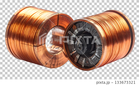 浮遊するコイルと磁石が示す電磁エネルギーの構造美 133673321