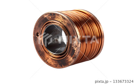 浮遊するコイルと磁石が示す電磁エネルギーの構造美 133673324