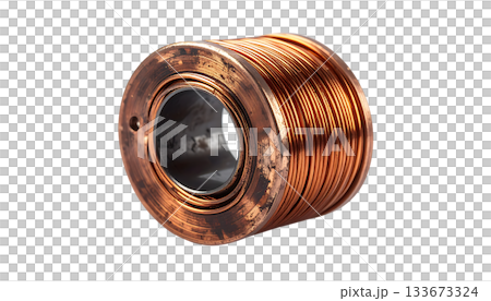 浮遊するコイルと磁石が示す電磁エネルギーの構造美 133673324