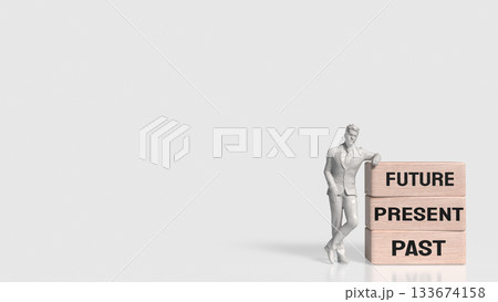 Past Present Future Timeline Mindset Concept 3d rendering. 133674158