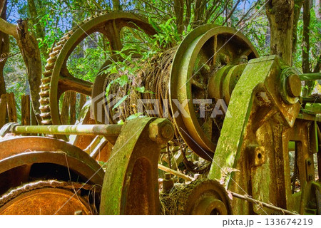 Vintage Cable Winch Machine Vintage Cable Winch Machine 133674219