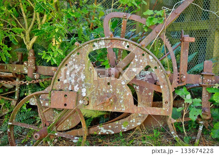 Vintage steel plough Vintage steel plough 133674228