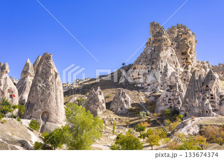 カッパドキアのウチヒサール城 133674374